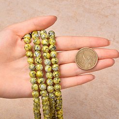 Fili di perline di vetro verniciati a spruzzo opaco&nbsp;GLAA-SZ0001-51D