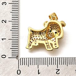 Pendenti in ottone placcato a cremagliera con micro pavè di zirconi smaltati&nbsp;KK-L226-032G-02