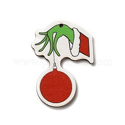 Шаровые односторонние подвески из дерева с принтом WOOD-H102-02E