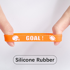 35шт 5-х цветный силиконовый шнур-браслет на запястье&nbsp;BJEW-GF0001-31C