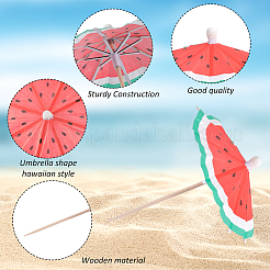 2 пакетик с рисунком арбуза AJEW-CP0007-28