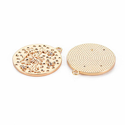 Pendenti in zirconi cubici trasparenti in micro pavè di ottone&nbsp;LS-KK-S364-172