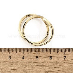 Латунные кольца-манжеты с микропаве и прозрачным цирконием для женщин&nbsp;RJEW-G347-17GP