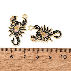 合金エナメルチャーム  サソリチャーム  ゴールドカラー  27x15.5x1.5mm  穴：1.8mm&nbsp;X1-FIND-H051-08G