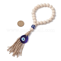 Pendentif décoratif en verre de Murano turc fait à la main avec un mauvais œil bleu&nbsp;HJEW-JM02285-01