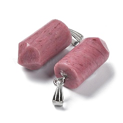 Натуральные родонитовые заостренные подвески&nbsp;G-E596-02P-02