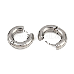 202ステンレススチール研磨フープピアス  316サージカルステンレスピン  ステンレス鋼色  20x5mm  ピン：1mm&nbsp;EJEW-M106-02P-08