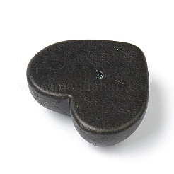 樹脂カボション  DIYのイヤリングと頭飾り  ハート  ブラック  17x20x7.5mm&nbsp;RESI-B008-03