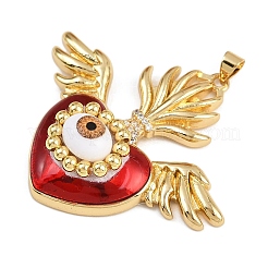 Латунные микропроволочные кубические циркониевые подвески из эмали KK-L244-05G-03