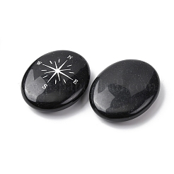 Овальные украшения из натурального обсидиана в виде компаса G-G301-02A