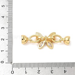 Бабочка латунная микропаве прозрачный кубический цирконий складные застежки&nbsp;KK-U059-28G