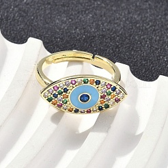 Латунные микро проложить пальцев кольца кубического циркония RJEW-D322-02G