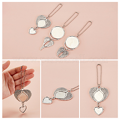 6 шт. 3 стиля цинковый сплав термоперенос сублимационная заготовка подвеска украшения AJEW-GA0007-52