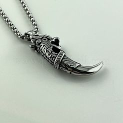 Кулон в форме волчьего клыка из нержавеющей стали 304 для парня ML1468