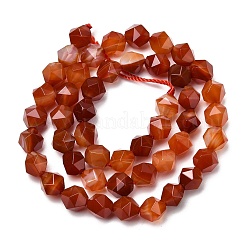 Нити бусин из натурального красного полосатого агата G-Z119-A05-02