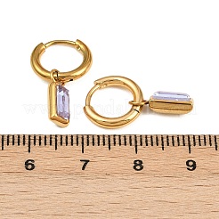 Серьги-кольца прямоугольной формы из нержавеющей стали 304&nbsp;EJEW-I320-29G