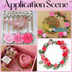 1 комплект самоклеящейся нетканой ткани с розами&nbsp;DIY-SC0032-32B