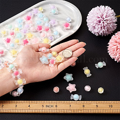 120шт 3 стиля прозрачные акриловые бусины TACR-BT0001-03