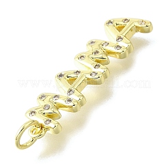 Подвески из латуни с микропаве ко Дню матери и кубическим цирконием&nbsp;KK-V007-26G