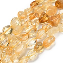 Природный желтый кварц нитей бисера&nbsp;G-G337-B02-8x10mm
