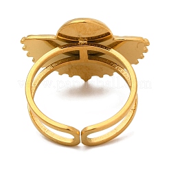 Натуральный тигровый глаз кольца палец RJEW-Q822-43G-01