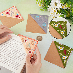 4 шт. 4 шт. фетровые закладки-уголки с вышивкой в виде буквы «А» FIND-GF0005-04