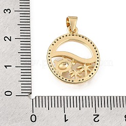 Pendentifs en laiton zircon cubique transparent&nbsp;CU-CBAF50C-11G