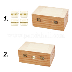 Accessoires boîte en bois charnière de fer&nbsp;IFIN-FH0001-09G