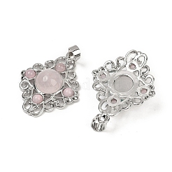 Природного розового кварца подвески G-Z077-01P-12