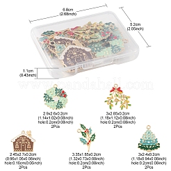 Подвески из сплава эмали 10шт 5 стиля&nbsp;ENAM-FS0001-50