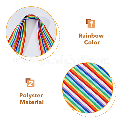 25 м полиэстеровая лента цвета радуги SRIB-HY0001-05
