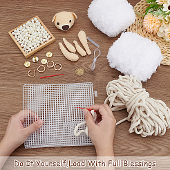 DIY-Set zur Herstellung geflochtener Umhängetaschen für Damen aus Polycotton&nbsp;DIY-WH0349-353C