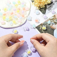 60 шт. 6 цвета прозрачные прозрачные акриловые бусины FACR-CJ0001-10