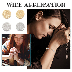 10 шт. 2-х цветные бусины из нержавеющей стали 304 STAS-UN0041-09