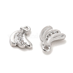 Латунные микропаве прозрачные кубические циркониевые подвески&nbsp;KK-C054-12P