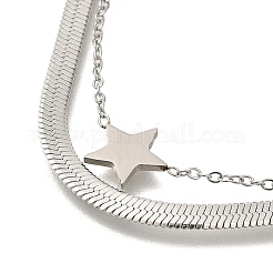 201 двухслойная цепочка-змейка из нержавеющей стали STAS-B076-03P