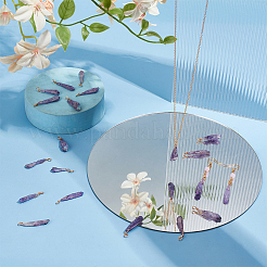 20 шт. подвески из натурального кварцевого кристалла с гальваническим покрытием&nbsp;FIND-FG0003-29