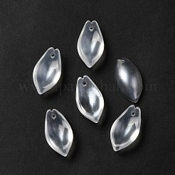 染色および加熱ガラスのペンダント  イリビスカスペタリン  ミックスカラー  20x11x6.5mm  穴：1.2mm&nbsp;GLAA-B009-01