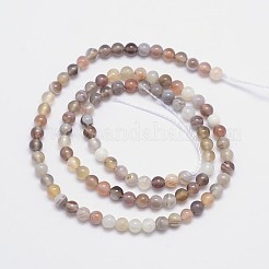 Круглые нити агата шарик натуральный Botswana G-I166-02-4mm-01