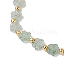 Браслеты из натуральных зеленых клубничных кварцевых бусин для женщин&nbsp;BJEW-JB11768-07