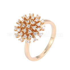 Anelli da dito da donna in ottone con micro pavé di zirconi cubici&nbsp;WGECD53-01