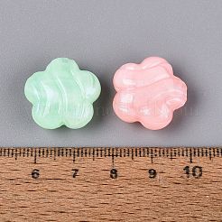 Perles acryliques transparentes bicolores lumineuses&nbsp;OACR-Q199-44