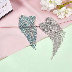 2 chaîne d'épaule en alliage de zinc avec strass bicolore&nbsp;DIY-NB0006-56