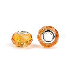 Backfarbe transparente Glas European Beads&nbsp;GPDL-N004-C14mm-B01