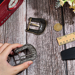 2 шт. 2-цветные пряжки из сплава в тибетском стиле с центральной планкой&nbsp;FIND-CL0001-53