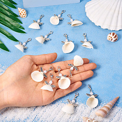 Décorations de pendentifs en coquille d'ange et en acrylique&nbsp;HJEW-TA00198