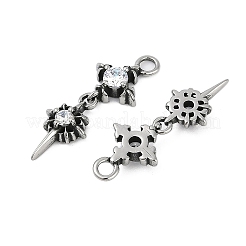 Anhänger aus chirurgischem Edelstahl 316 mit Mikropflaster und Zirkonia&nbsp;LS-STAS-G349-03AS-02