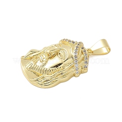 Латунные микро проложить кубического циркония подвески KK-P293-26B-G