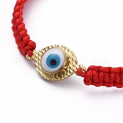 Verstellbare geflochtene Perlenarmbänder&nbsp;BJEW-JB05279