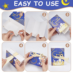 Подарочные коробки для хранения в форме книги из бумаги с шелковой лентой CON-WH0095-136B